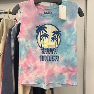 MAD Engine Tie-Dye Tank Top - Pink, Blue, and Yellow